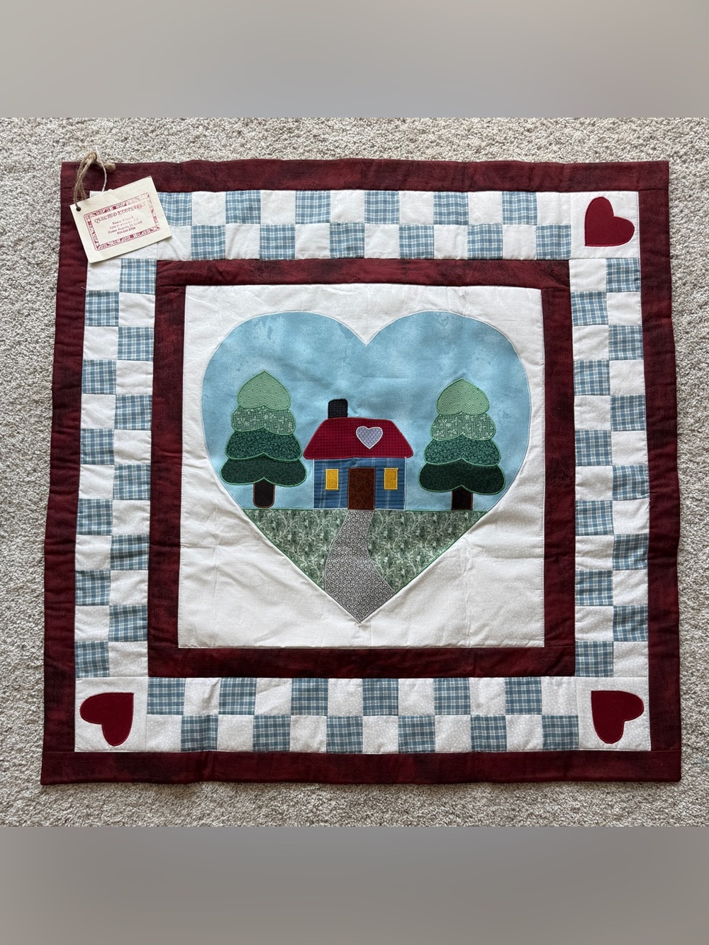 Quilted Keepsakes Nancy Kintzel Applique Quilted Wall Hanging Heart House